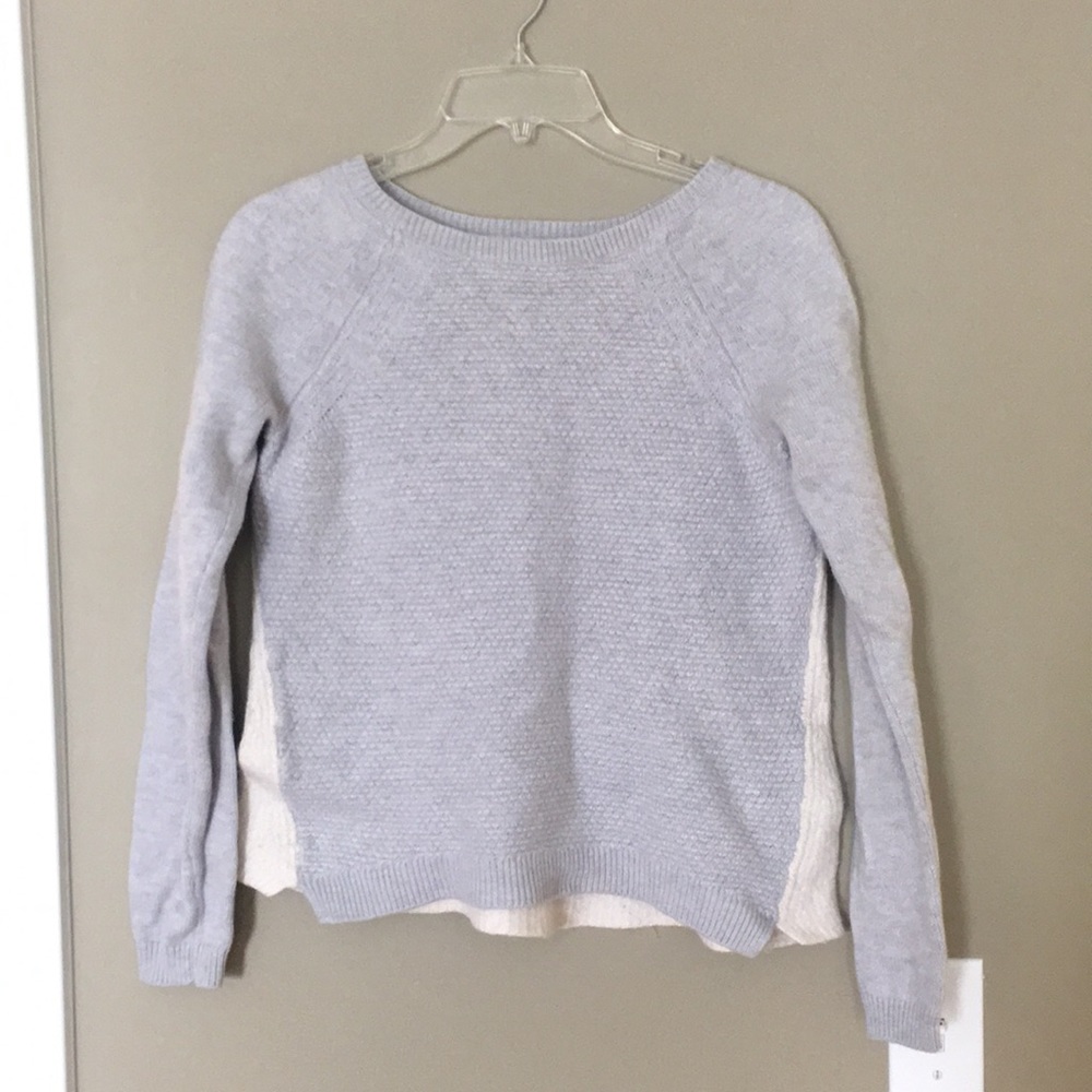 Two toned grey and white sweater